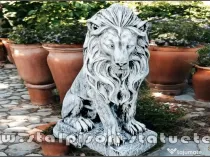 Statuetă leu în șezut, din beton, model S46.