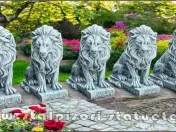 Statuetă leu în șezut, din beton, model S46. 