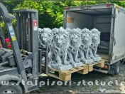 Statuetă leu în șezut, din beton, model S46. 