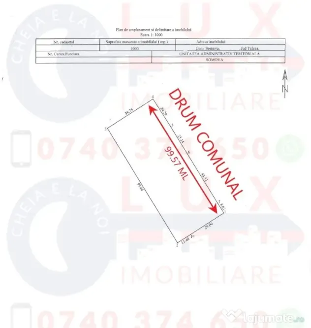 ID 7546 Teren INTRAVILAN - Comuna Somova