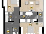 COMISION 0%   Ap 3 Cam Incalzire in Pardoseala Ansamblu... 