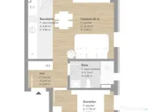 Apartament de 2 camere, finisat, 54 mp, tva inclus zona Tine