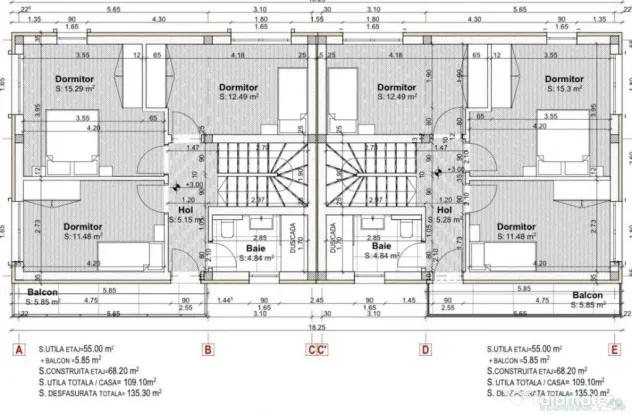Duplex de vanzare, 100 mp, 250 teren, semifinisat, P+E, Gila - Gilau (Cluj)