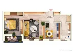 Apartament 2 camere semidecomandate, 52 mp, 9.30mp balcon, p