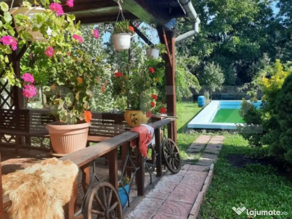Colt de poveste, 1600 mp, piscina, semineu, centru Giarmata
