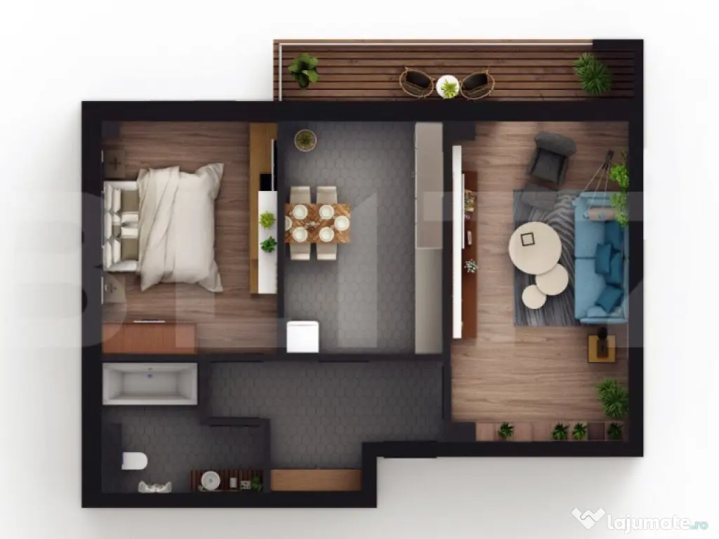 Apartament de 2 camere, decomandat, etaj intermediar, VIsani