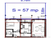Apartament cu 2 camere decomandate si gradina proprie zona D 