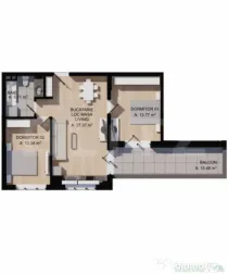 Apartament cu 3 camere, terasa 15mp, parcare , zona centrala