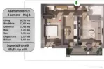 Apartament 2 camere, zona Tractorul-Finalizare Decembrie 202
