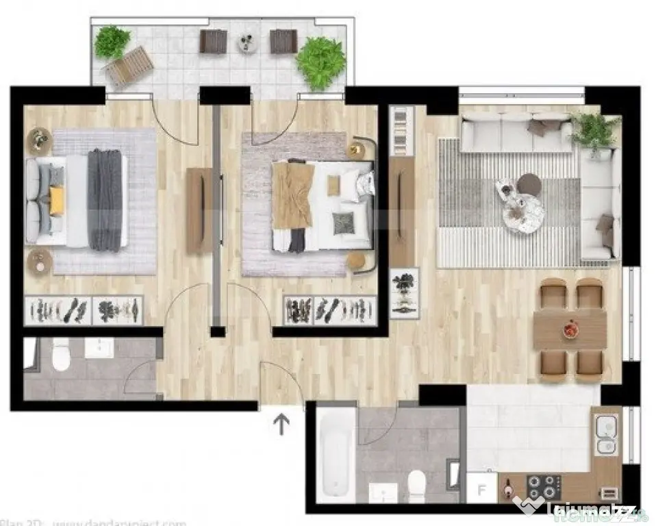 Apartament 3 camere, 70 mp, 2 bai, constructie noua, zona Iu - Cluj-Napoca (Cluj)