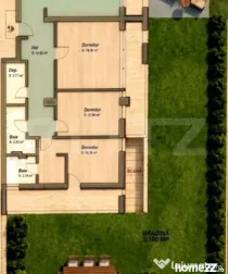 Apartament cu 4 camere, 111 mp utili, gradina de 160 mp, zon