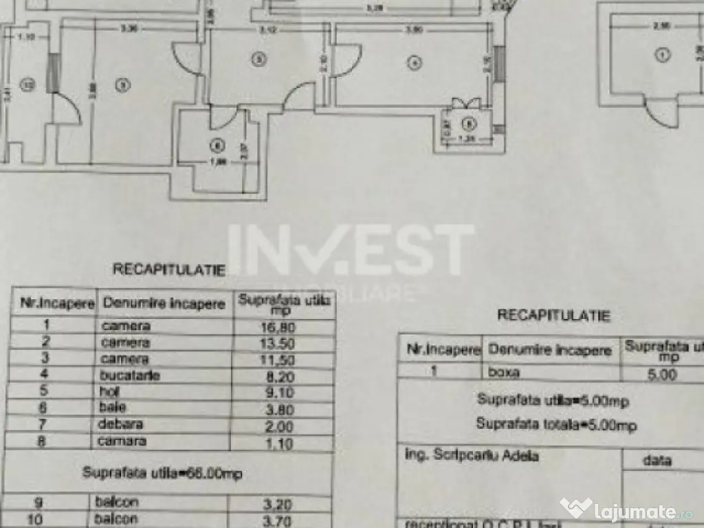Centru- apartament 3 camere
