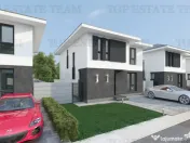 Vila moderna individuala cu 4 camere , 3 bai , Living open s 