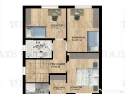 Vila moderna individuala cu 4 camere , 3 bai , Living open s 