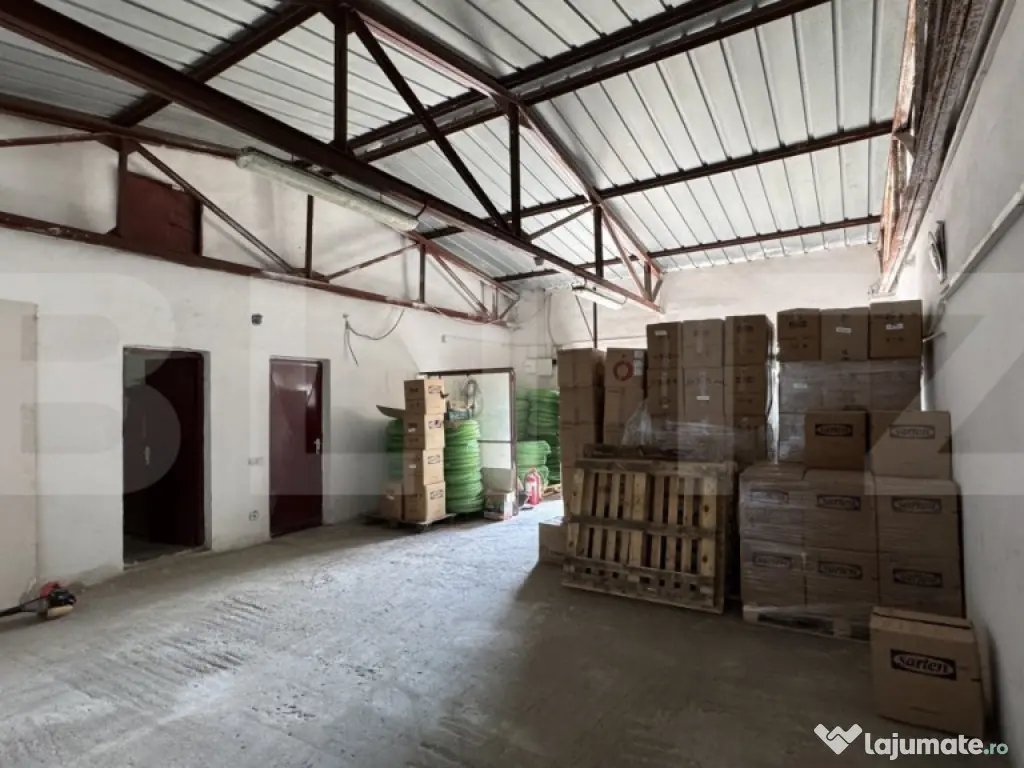 Spațiu industrial tip hală cu birouri, acces tir, 2 rampe,