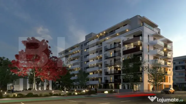 Apartament cu 2 camere, 53 mp, Ansamblu Rezidential, zona RI