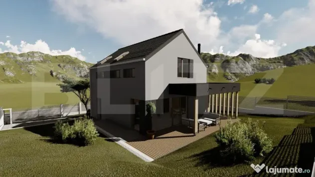 Casa 125 mp teren 500 mp zona profi design deosebit