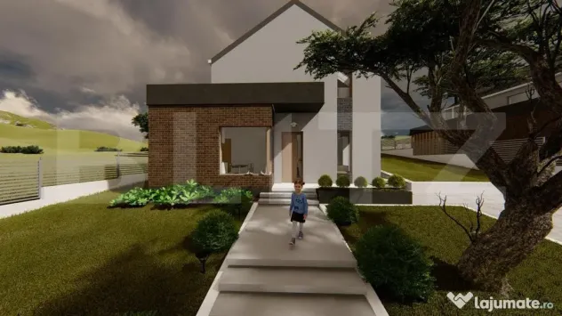 Casa 125 mp teren 500 mp zona profi design deosebit