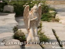 Statuetă îngeraș, galben patinat, model S59.