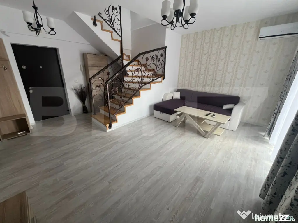 Penthouse duplex, de vanzare, cu 3 camere, 72 mp utili + 87