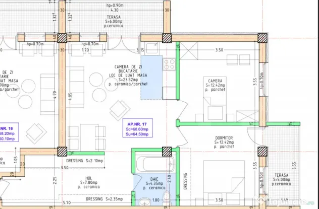 Apartament 3 camere în bloc nou – finalizare februarie 2