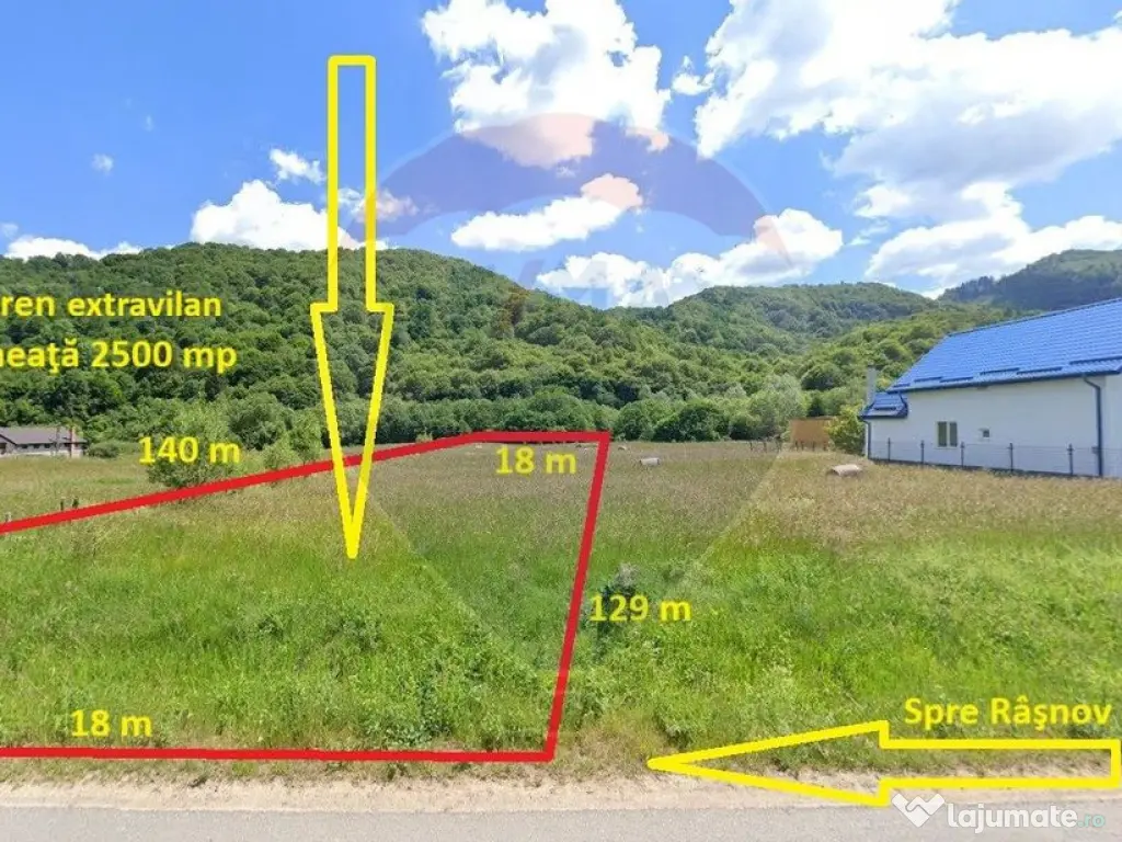 Teren extravilan, 2500 mp, Râşnov, Glăjărie