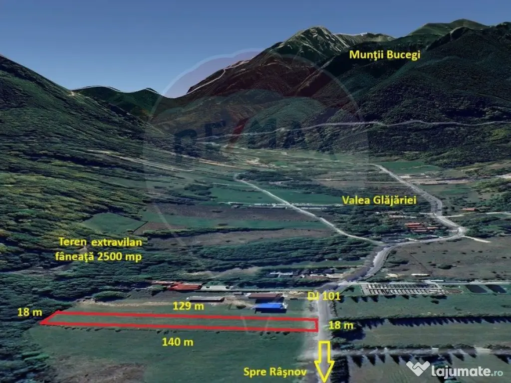 Teren extravilan, 2500 mp, Râşnov, Glăjărie