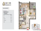 Garsoniera de in Focsani Ozone City, etaj 1 , 44mp utili 