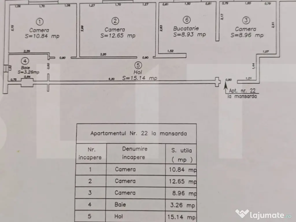 Apartament 3 camere, 60 mp, zona Aradului