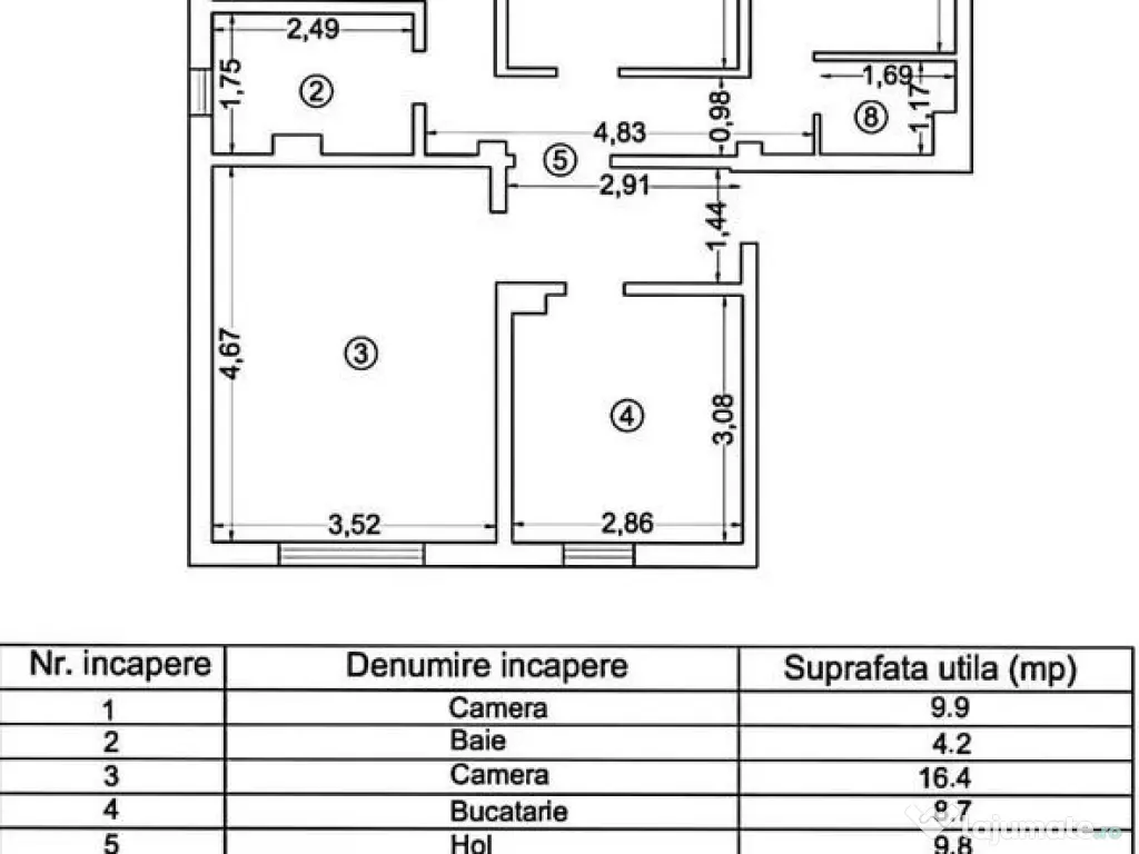 Apartament 4 camere zona Inel 2