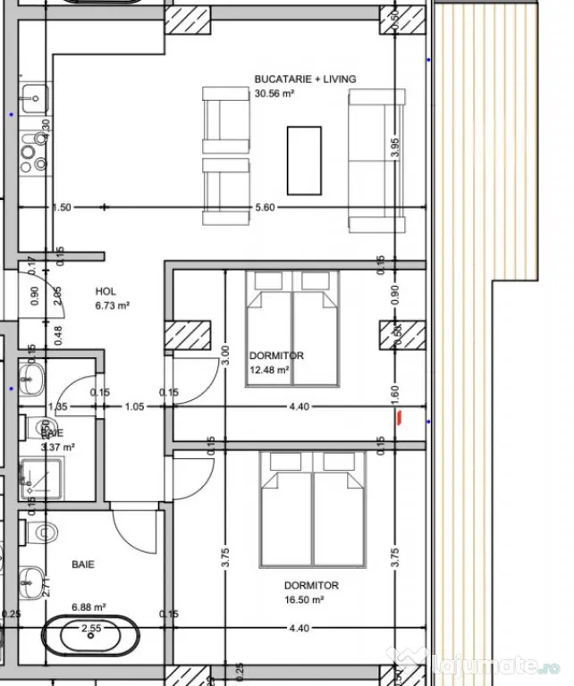 Apartament premium 3 camere | Terasă 17,8 mp | Vedere panor