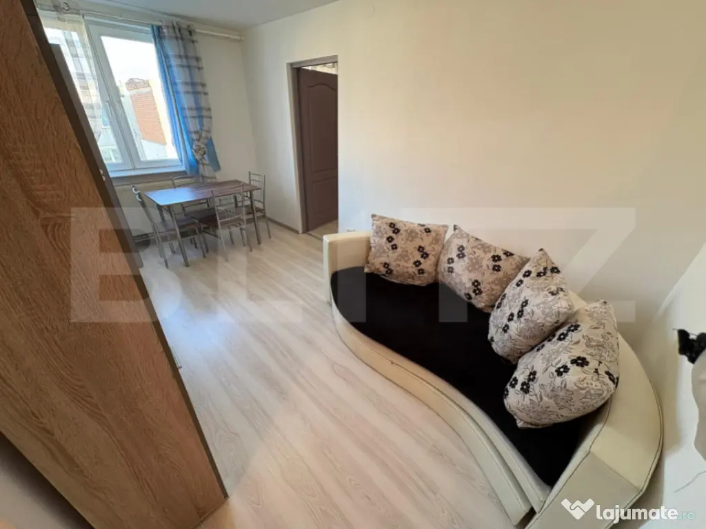 2 camere mobilat, 30 mp, centrală – gata de mutat, zonă