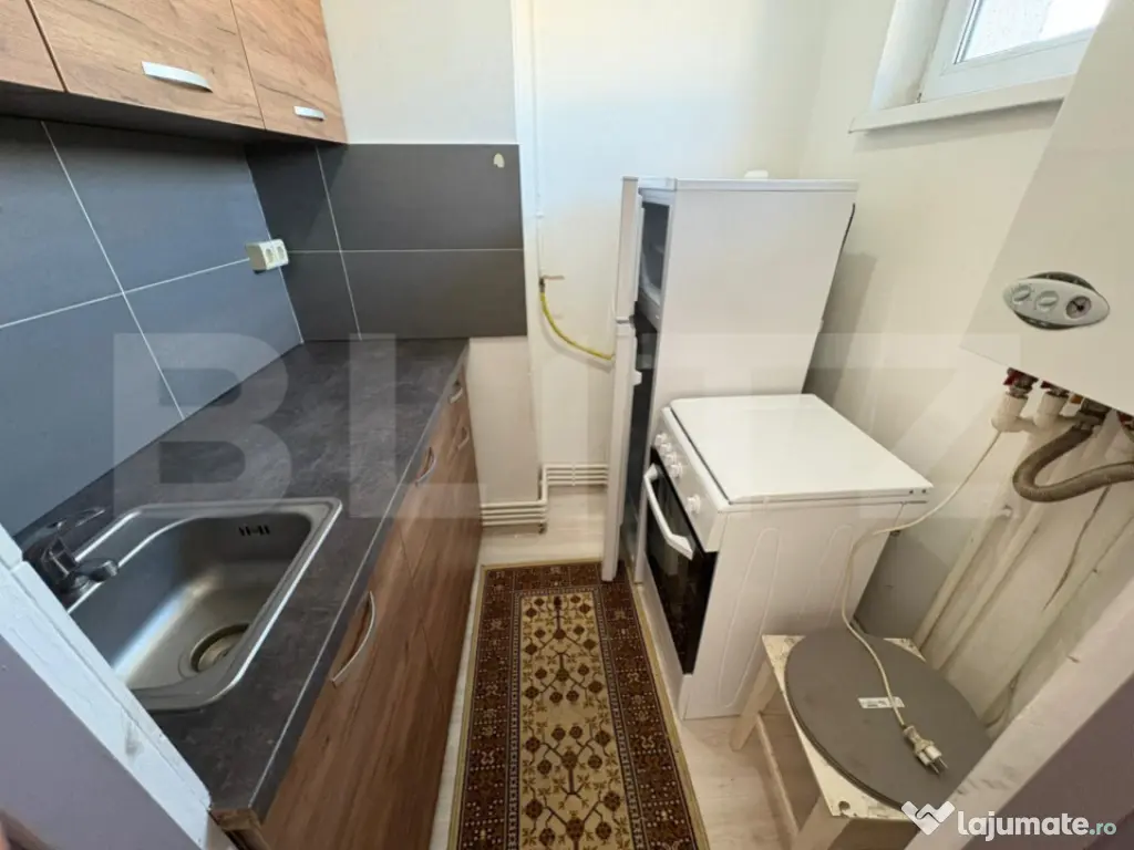 2 camere mobilat, 30 mp, centrală – gata de mutat, zonă