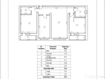 Apartament nou, 4 camere, 78,5 mp, Zona Ipotesti