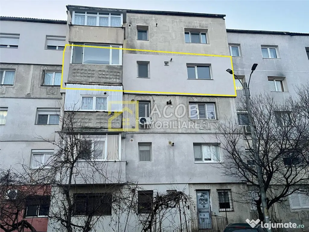 Apartament decomandat, 2 camere, etaj 3, str. Milcov , Bacau