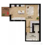 Apartament ultracentral, două nivele cu 2 băi și dressing
