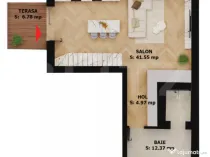 Apartament ultracentral, două nivele cu 2 băi și dressing