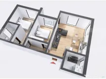 Apartament 3 camere, 71 mp, decomandat, zona 22 Decembrie 19