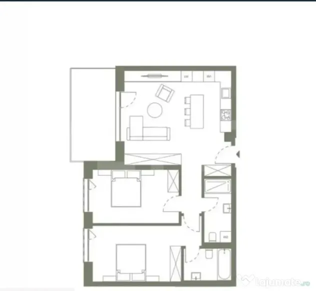 Apartament cu 3 camere, 2 bai, 72 mp, finisat modern, ERA By