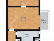 Apartament 2 camere si balcon in zona Dioda din Sibiu 