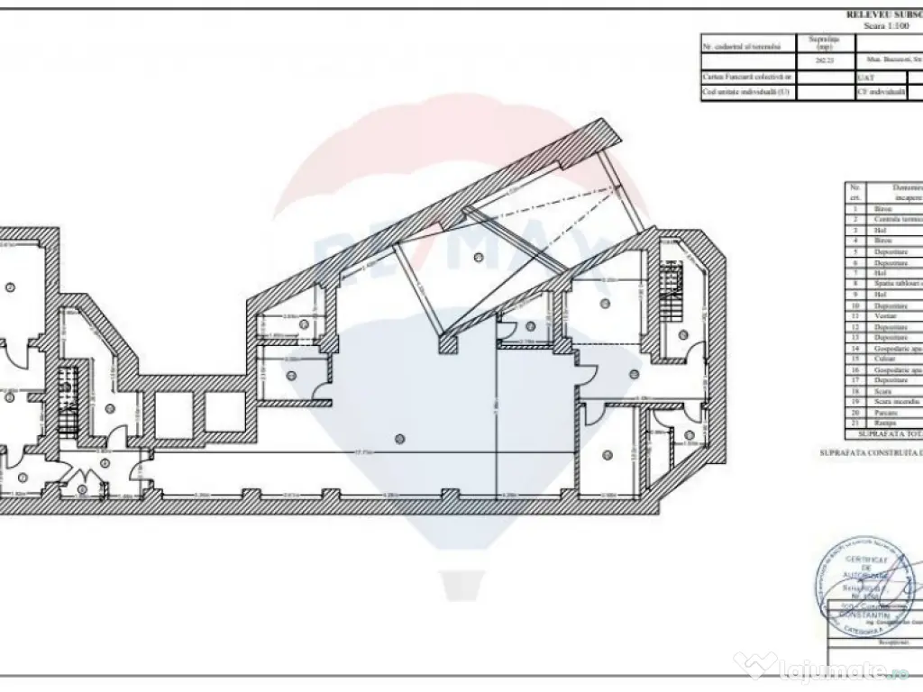De vânzare în zona Unirii-Spațiu de birouri de 1,650mp