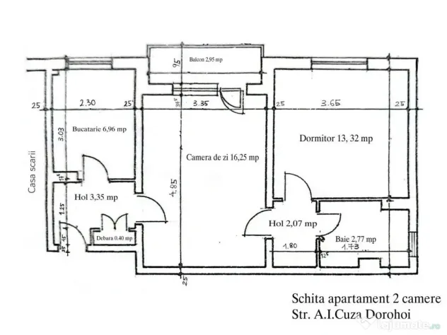 Apartament 2 camere Dorohoi central