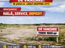 Teren industrial 1000 mp de vânzare – Șagului, lângă S