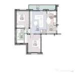 Apartament cu 3 camere 68 mp utili + grădină 100 mp, Moșn
