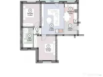 Apartament cu 3 camere 68 mp utili + grădină 100 mp, Moșn