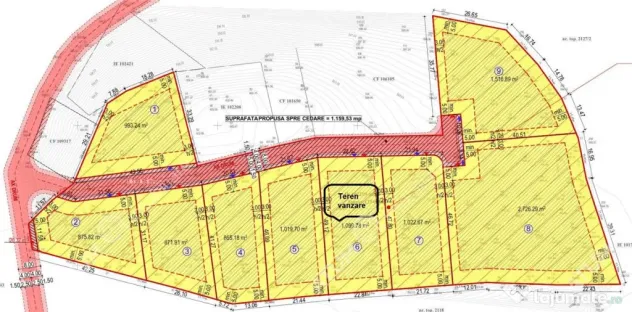 Teren intravilan 1100 mp in Tocile pretabil casa sau investi