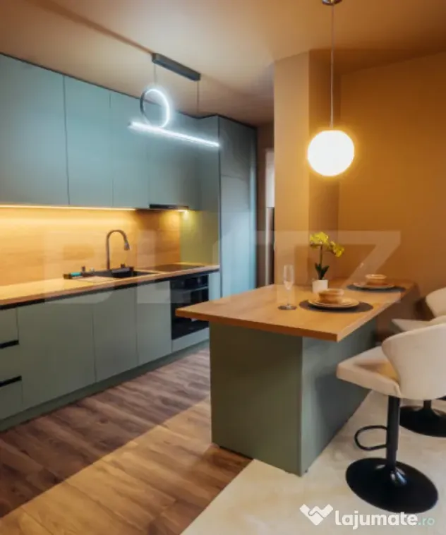 Apartament lu, 2 camere, 58 mp, intermediar, terasă, garaj,