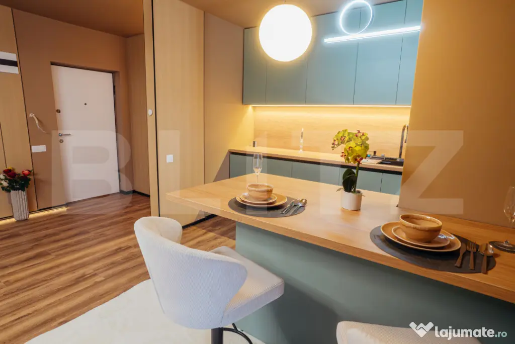 Apartament lu, 2 camere, 58 mp, intermediar, terasă, garaj,