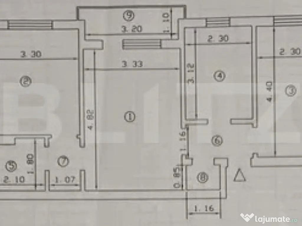 Apartament 3 camere, 54 mp, zona Tatarasi