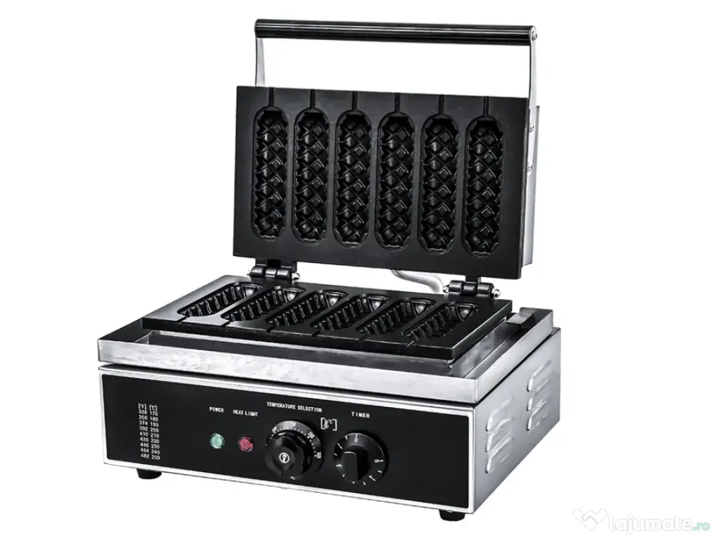 Aparat profesional pentru vafe – 6 bucati - model hotdog